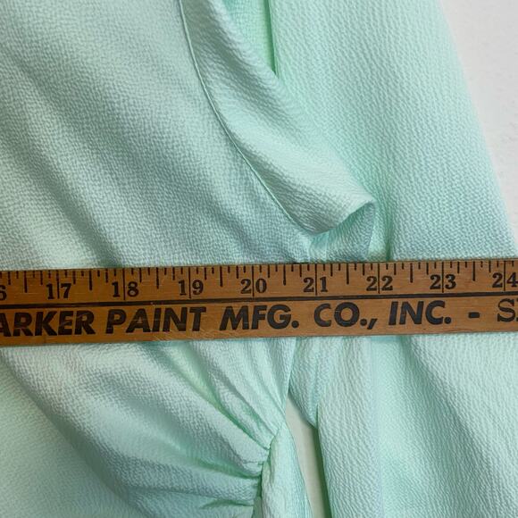 L'Academie Women's Dress The Amorette Mini Button Front Tie Waist Mint Small - Picture 6 of 9